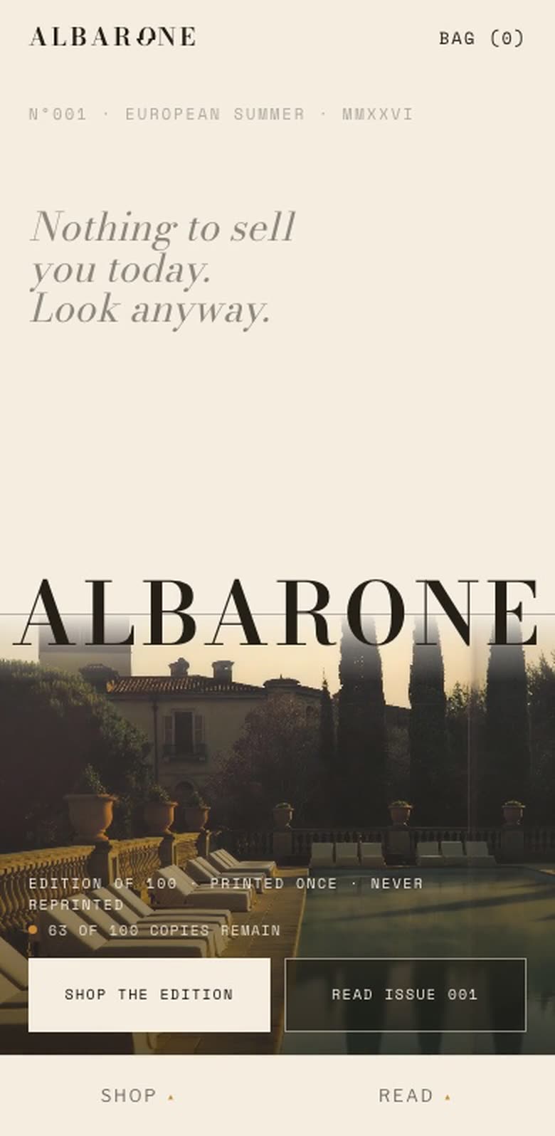 ALBARONE: Una marca de moda y su web, de cero.